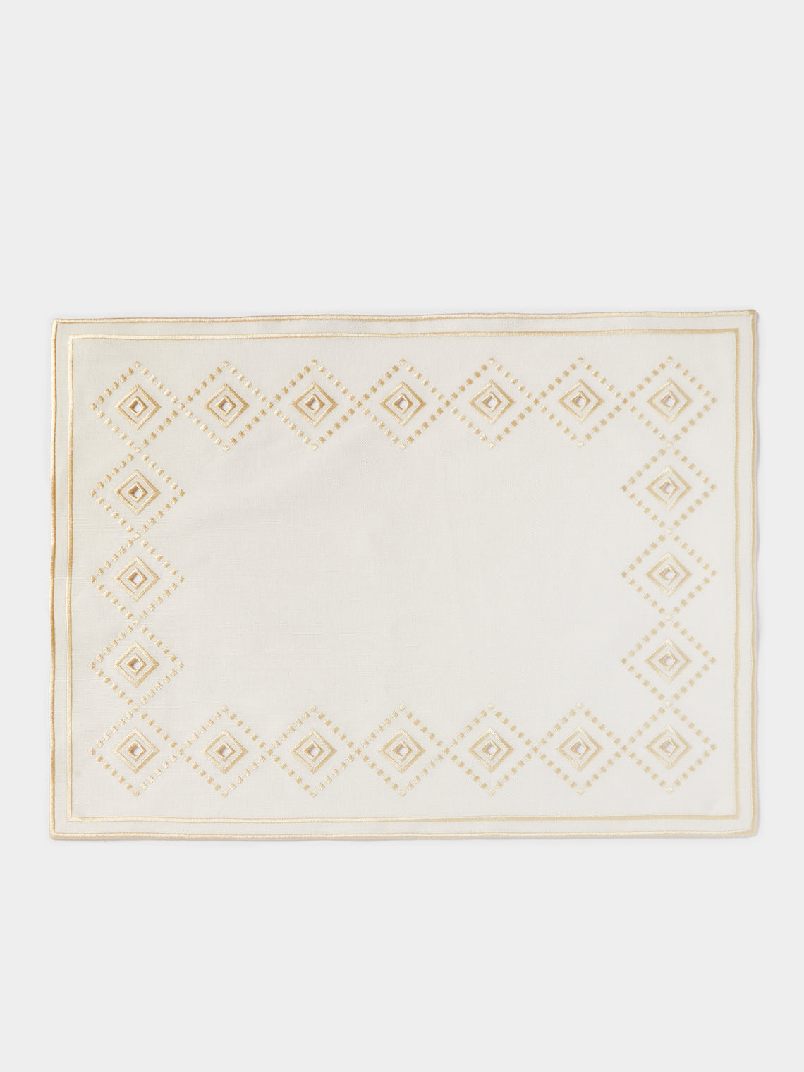 Esencial Hogar - Ojete Embroidered Linen Placemats (Set of 4) -  - ABASK - 