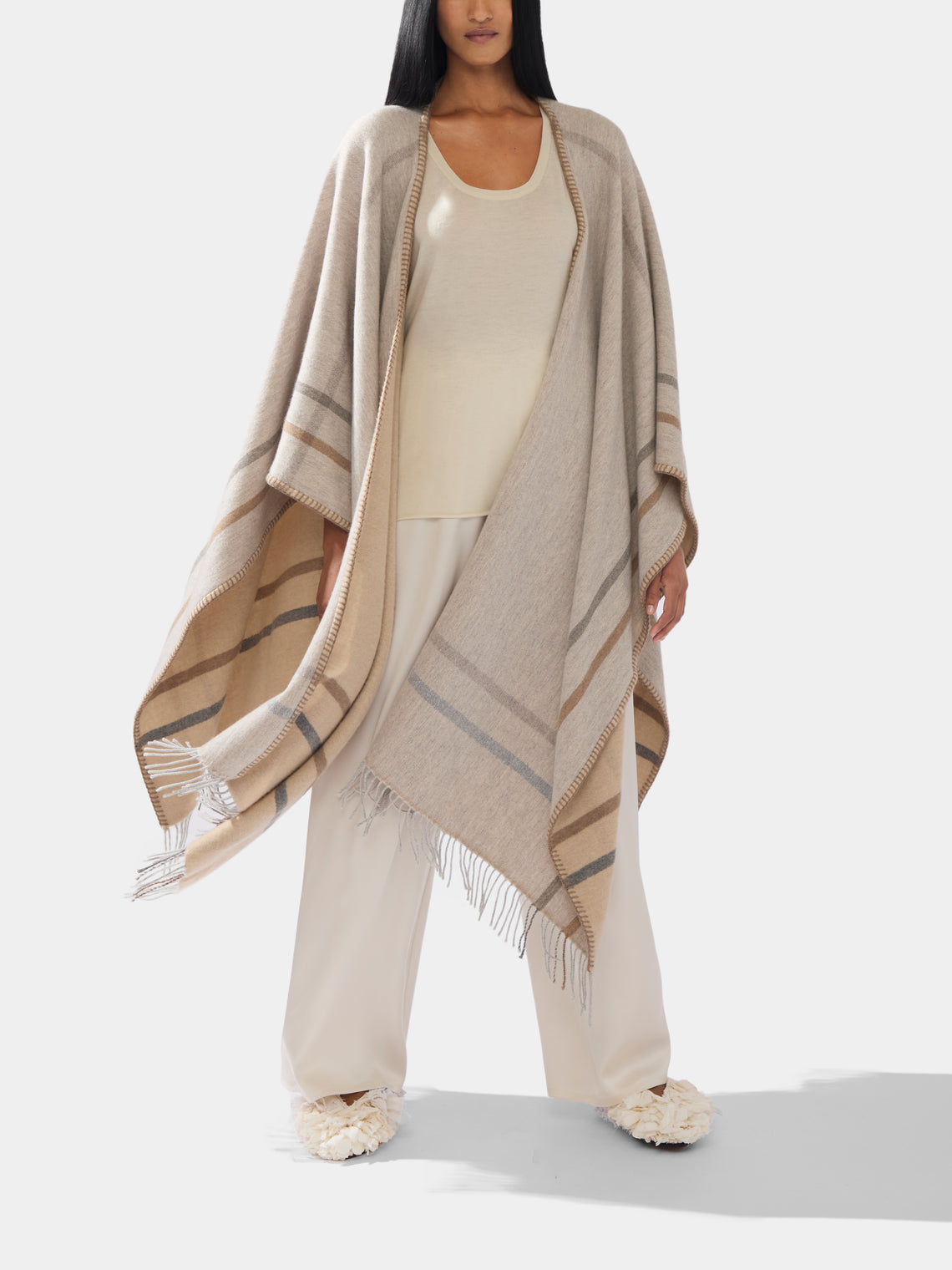 Alonpi - Double-Faced Cashmere Cape | One Size -  - ABASK