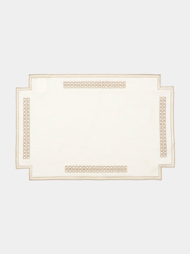 Borgo delle Tovaglie - Eva Embroidered Linen Placemats (Set of 4) -  - ABASK - 