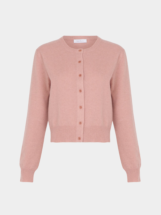 Ryan Roche - Cashmere Cropped Crew-Neck Cardigan | Size: XS -  - ABASK - 