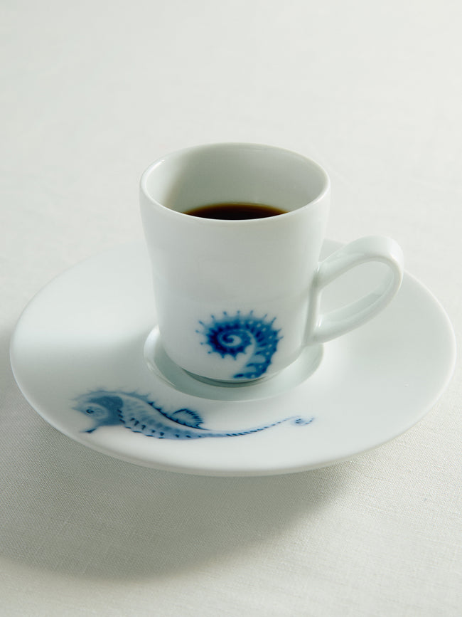 Hering Berlin - Ocean Porcelain Espresso Cup and Saucer -  - ABASK