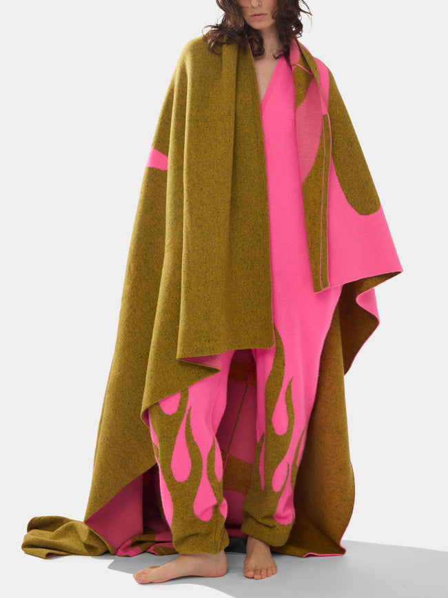 Frenckenberger - Sylvie Fleury Flame Cashmere Blanket -  - ABASK