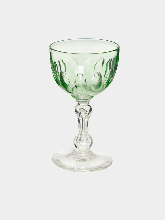 Antique and Vintage - 1920 Val Saint Lambert Crystal Hock Wine Glasses (Set of 8) -  - ABASK - 