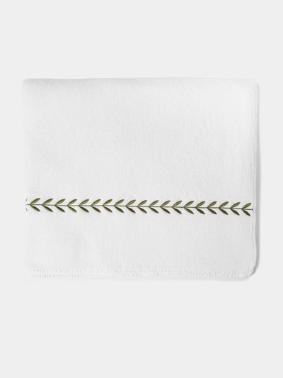 Heirlooms - Laurel Leaf Embroidered Egyptian Cotton Super Jumbo Towel -  - ABASK - 