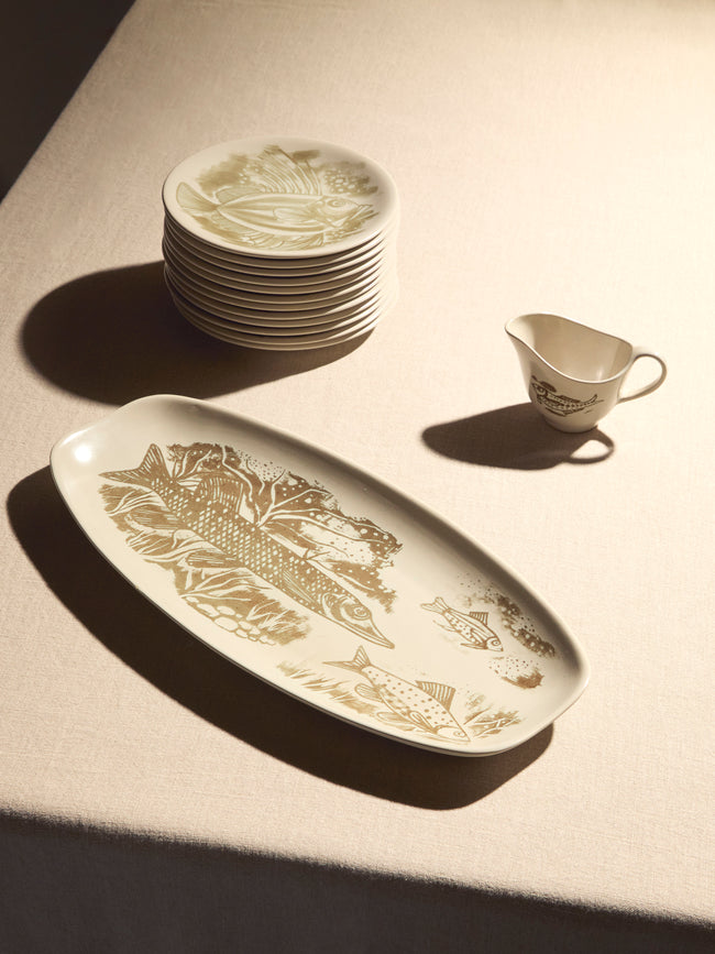 Antique and Vintage - 1950s Robert Picault for Longchamp Ceramic Platter -  - ABASK