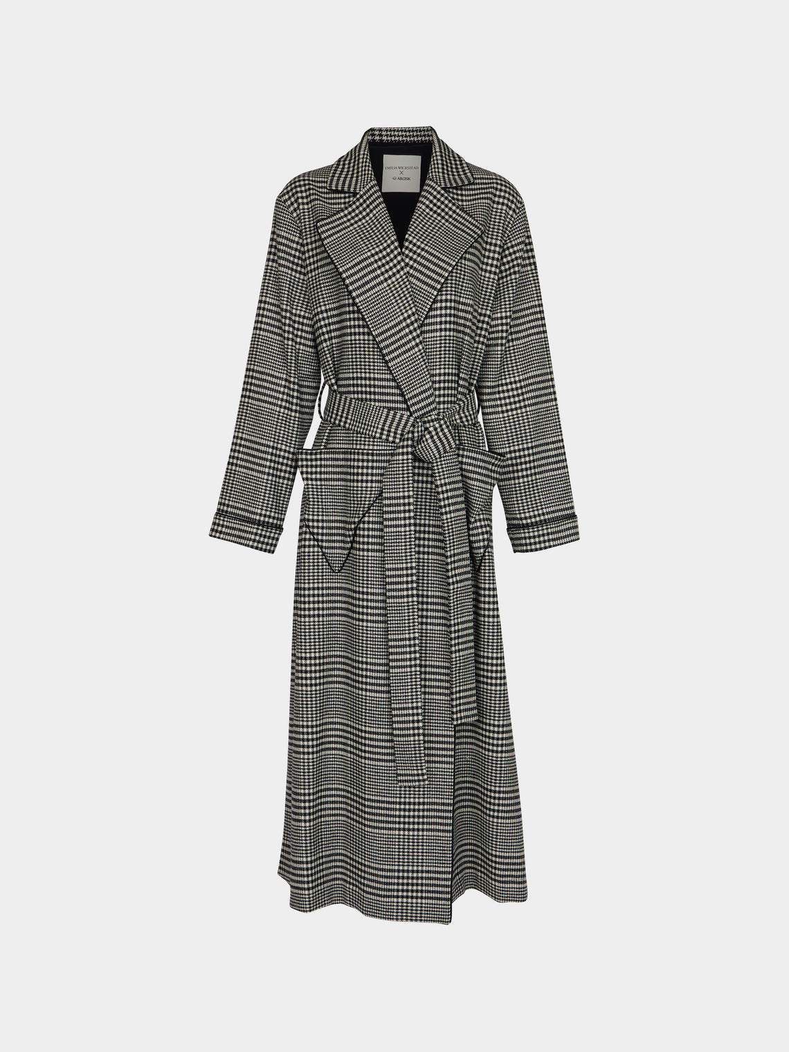 Emilia Wickstead - Wool Houndstooth Robe | Size: S -  - ABASK - 