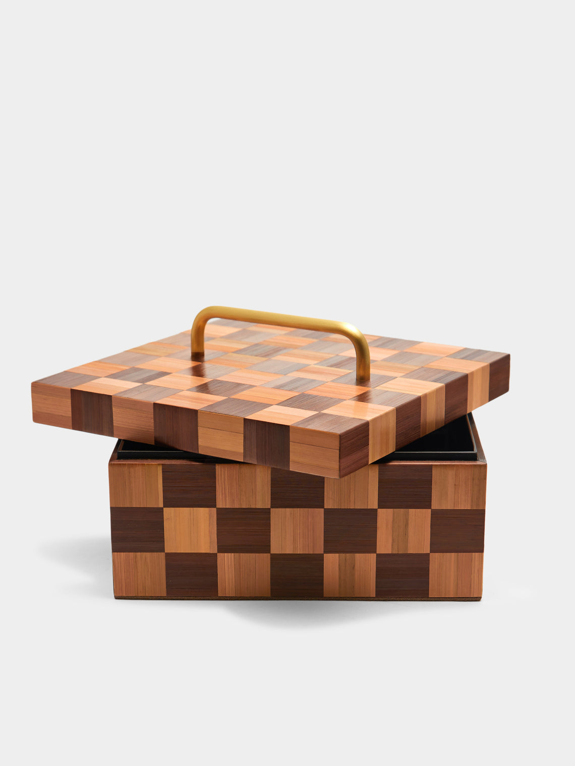 Ruda Studio - Weave Rye Straw Inlay Wood Box -  - ABASK