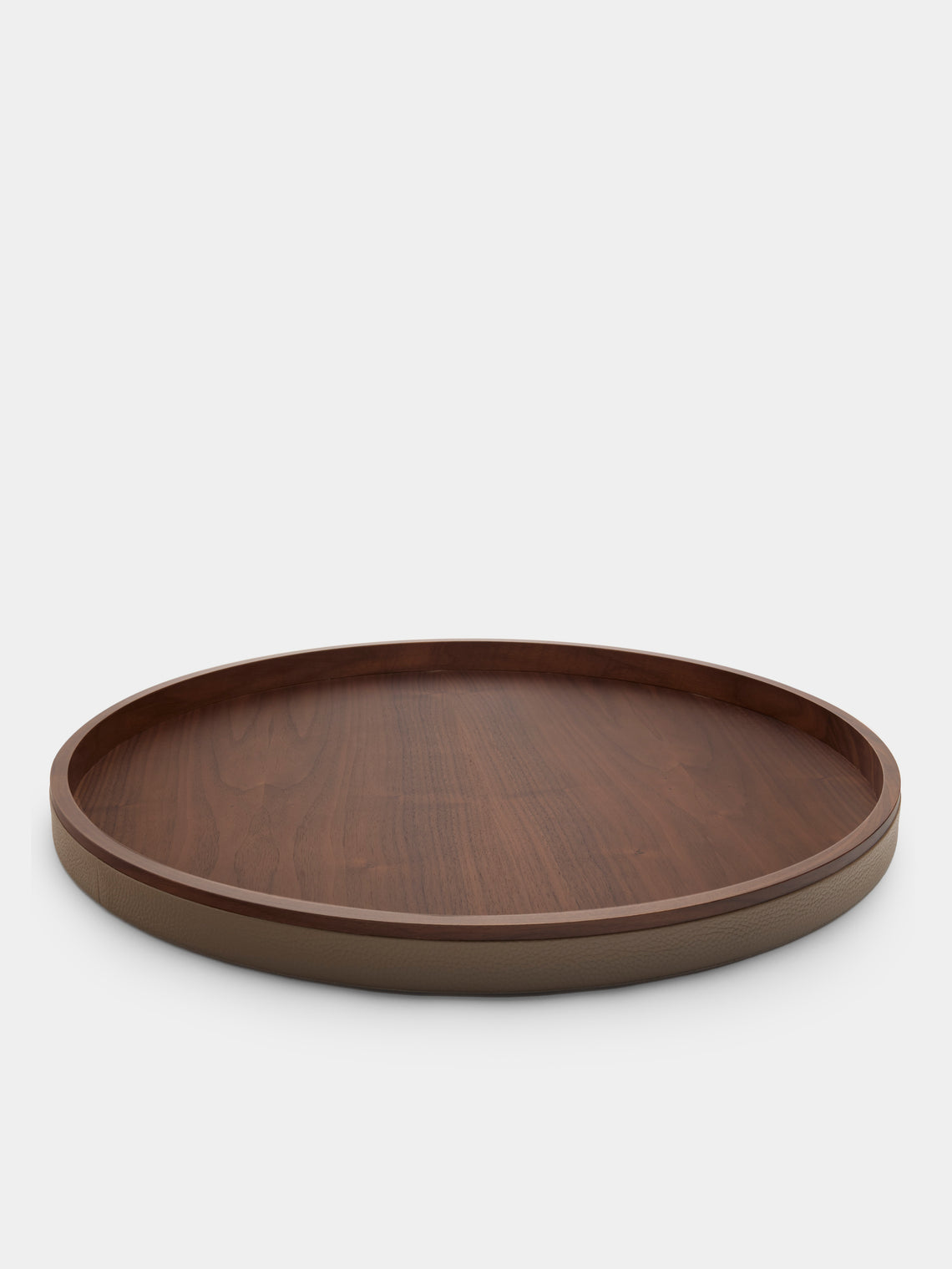 Riviere - Dama Leather and Wood Tray -  - ABASK