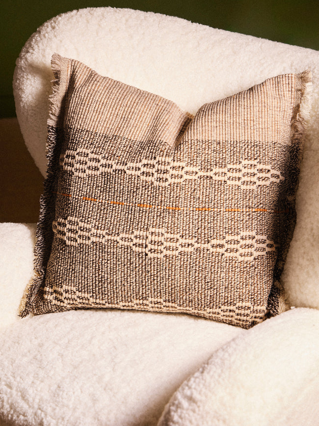 Maria Sigma - Melissanthi Handwoven Wool and Silk Cushion -  - ABASK