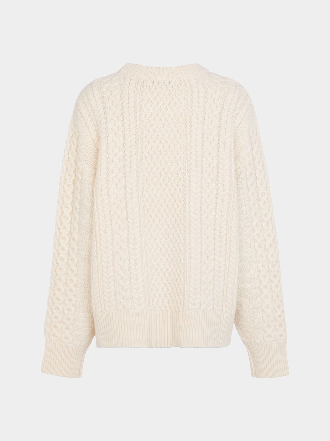 Ryan Roche - Cashmere Cable-Knit Crew-Neck Sweater | Size: S -  - ABASK