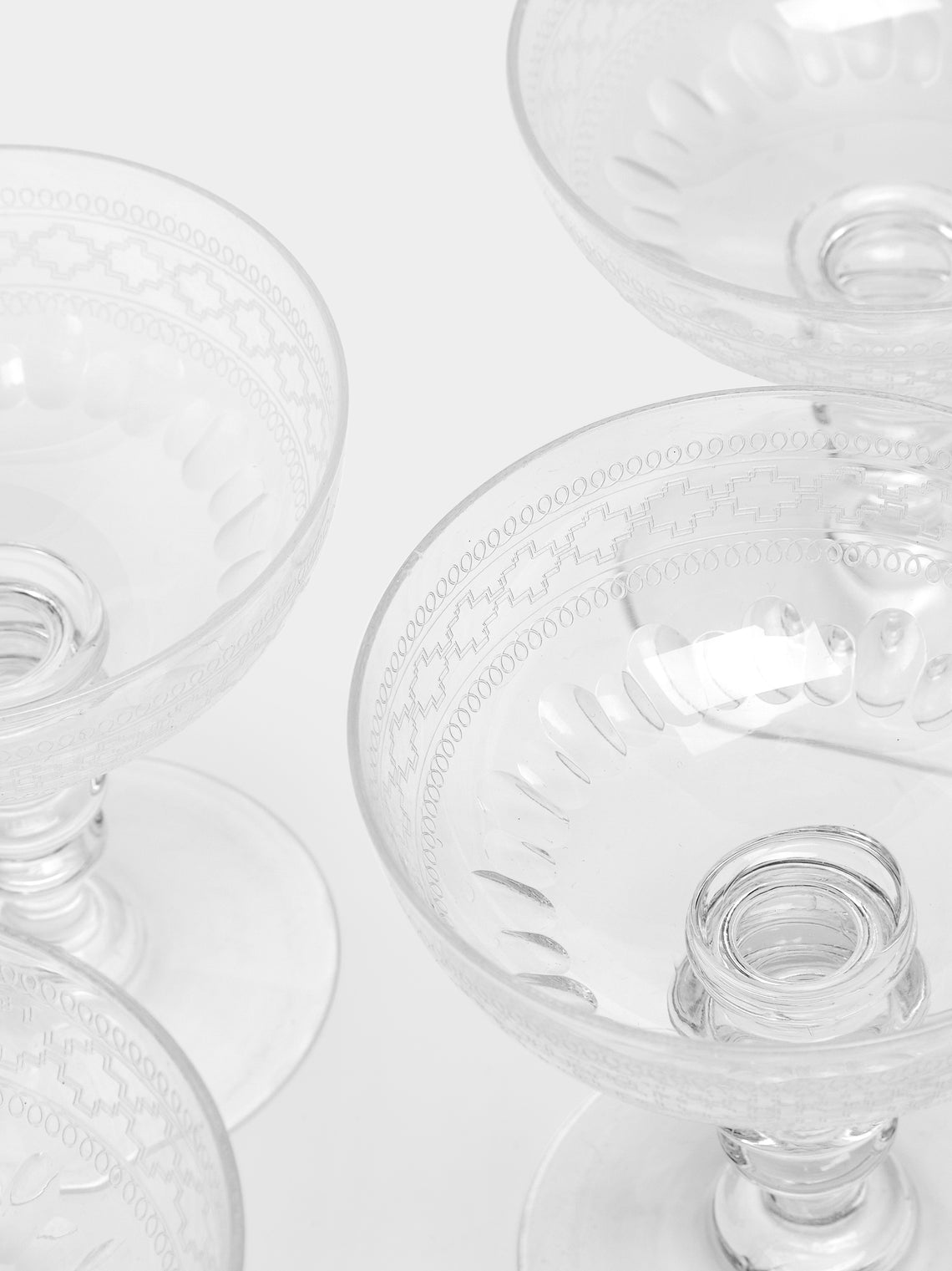 Antique and Vintage - 1860s Crystal Champagne Coupes (Set of 8) -  - ABASK