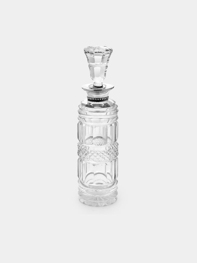 Antique and Vintage - 1830s Sterling Silver and Crystal Decanter - Clear - ABASK - 