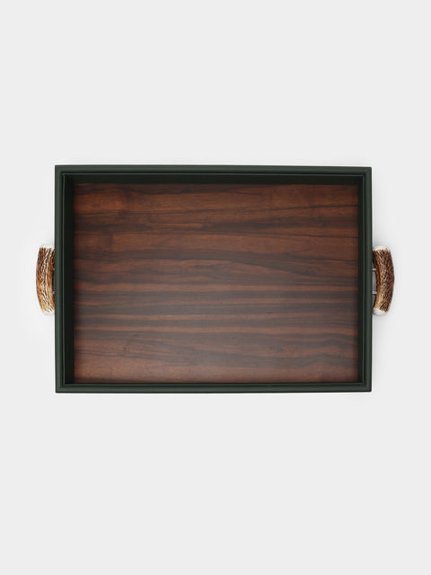 Lorenzi Milano - Wood and Stag Antler Tray -  - ABASK - 