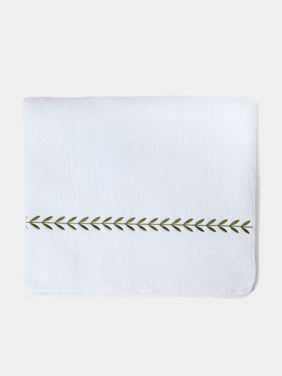 Heirlooms - Laurel Leaf Embroidered Egyptian Cotton Super Jumbo Towel -  - ABASK - 