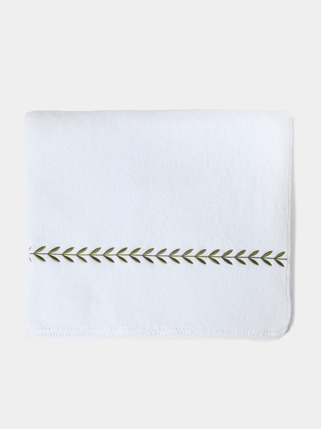 Heirlooms - Laurel Leaf Embroidered Egyptian Cotton Super Jumbo Towel -  - ABASK - 