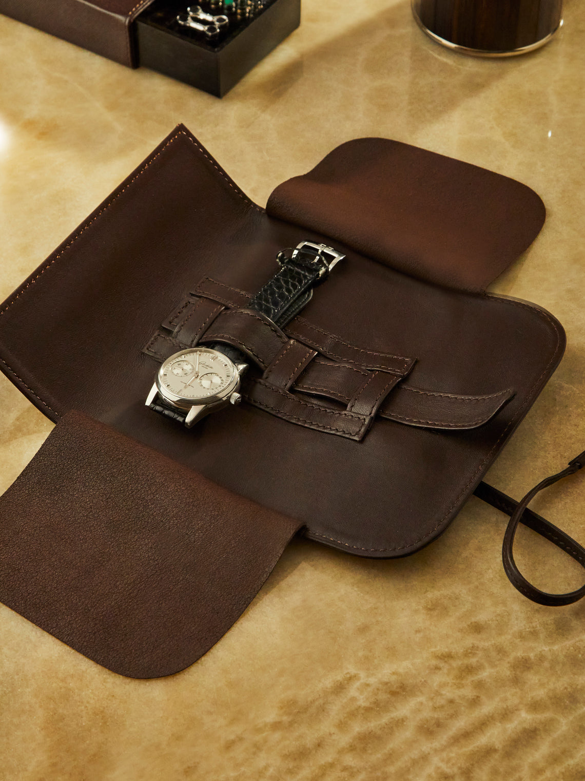 Lorenzi Milano - Leather Travel Watch Case -  - ABASK