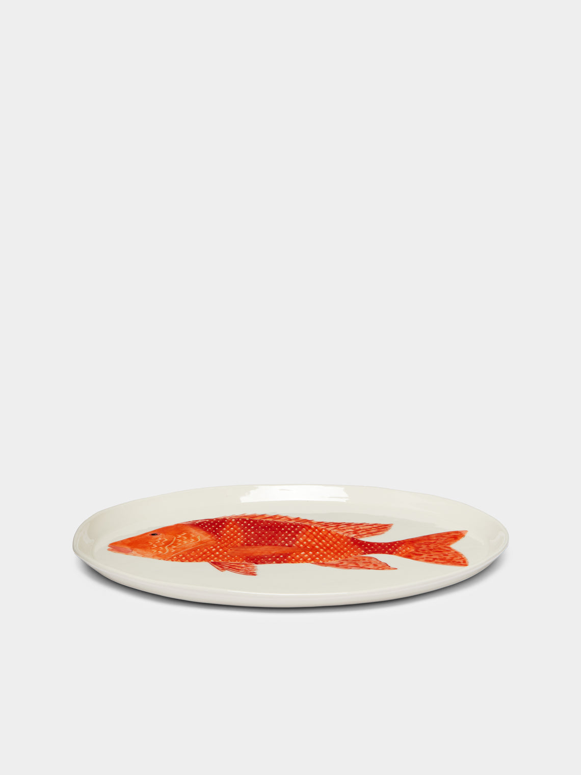 Casa Adams - Red Emperor Hand-Painted Porcelain Serving Platter -  - ABASK