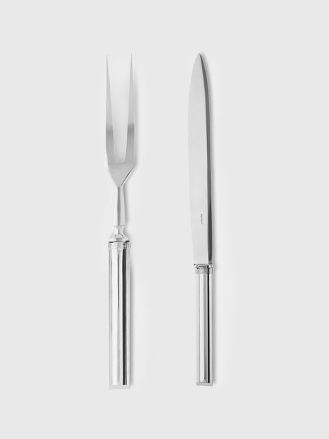 Puiforcat - Cannes Sterling Silver Carving Fork and Knife -  - ABASK - 