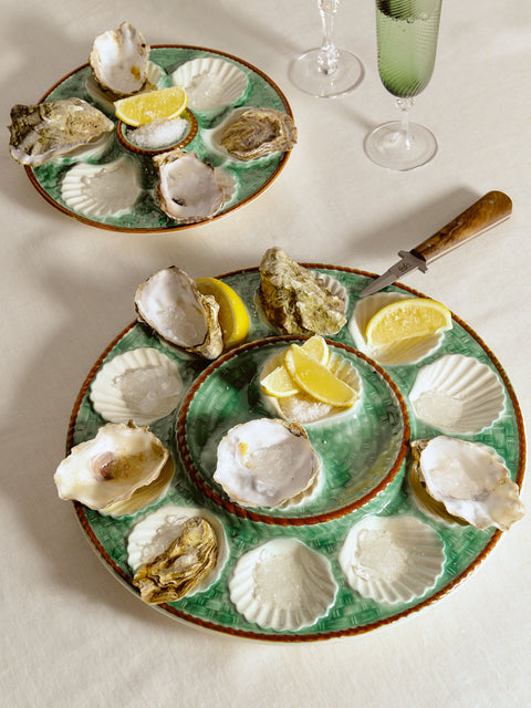 Antique and Vintage - 1950s Ceramic Oyster Plates (Set of 7) -  - ABASK