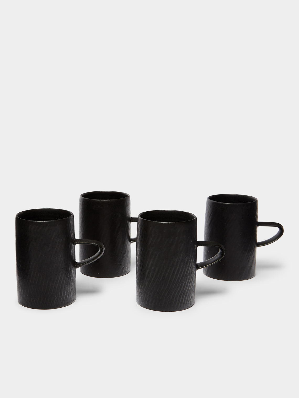 Lee Song-am - Black Clay Large Mugs (Set of 4) -  - ABASK