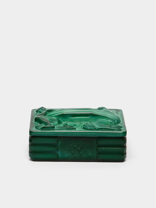 Antique and Vintage - 1930s Malachite Glass Box -  - ABASK - 