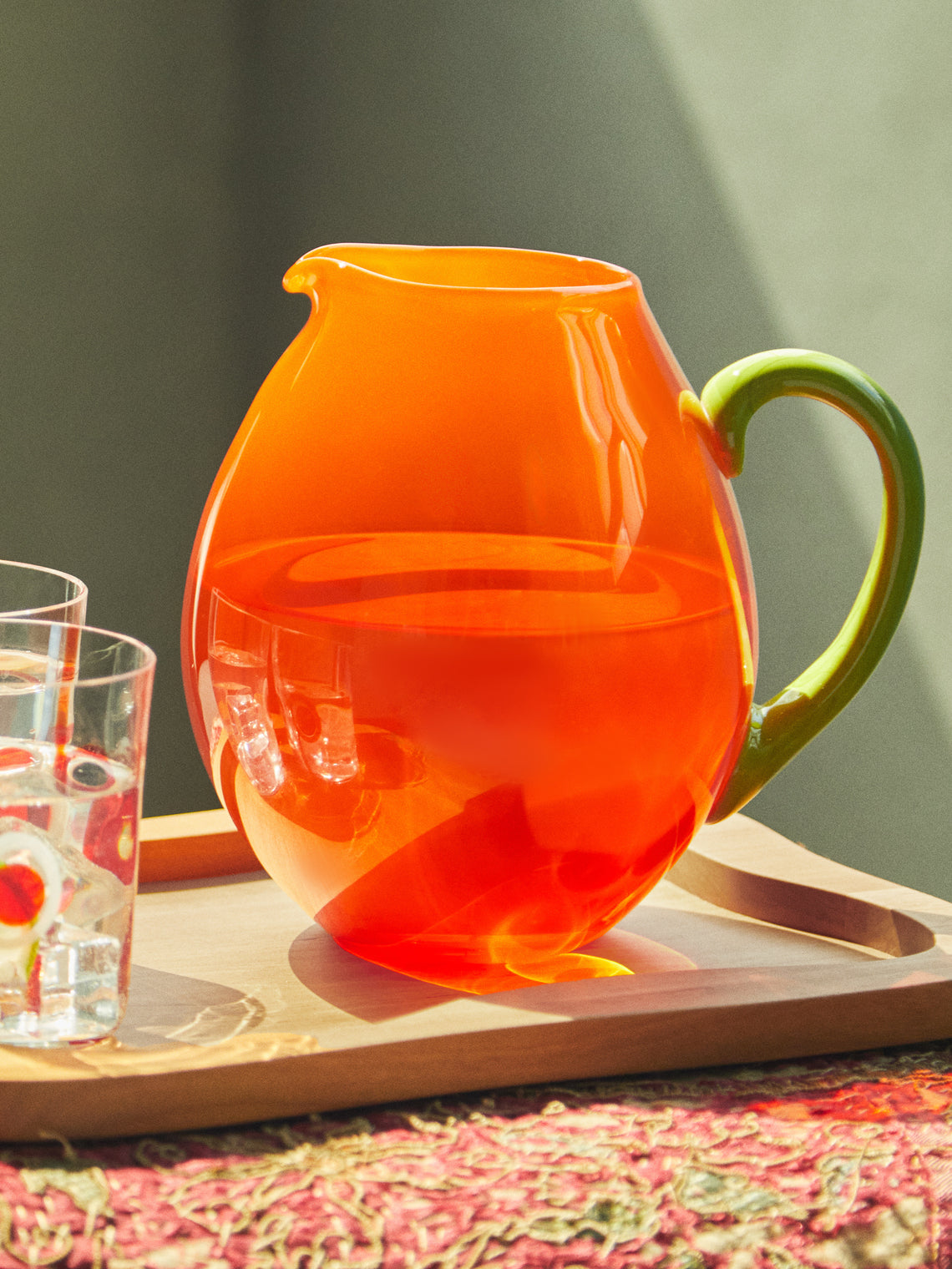 NasonMoretti - Dandy Hand-Blown Murano Glass Pitcher - Orange - ABASK