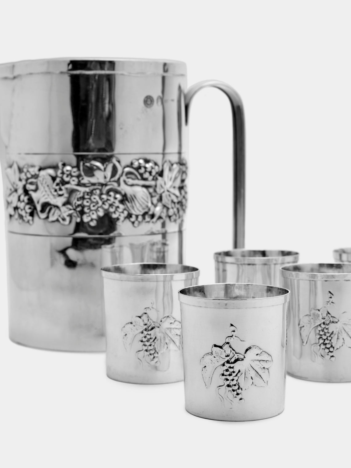 Antique and Vintage - 1970s Solid Silver Brandimarte Drinking Set (Set of 7) -  - ABASK