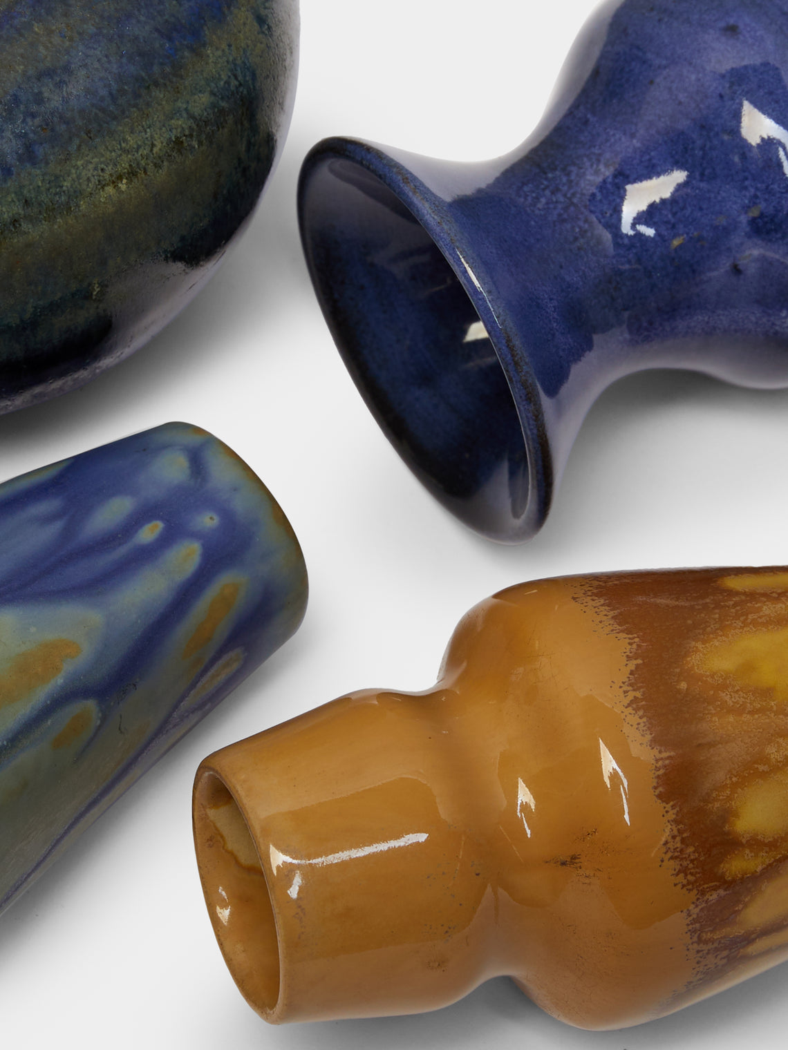 Antique and Vintage - Mid-Century Studio Pottery Ceramic Bud Vases (Set of 8) -  - ABASK
