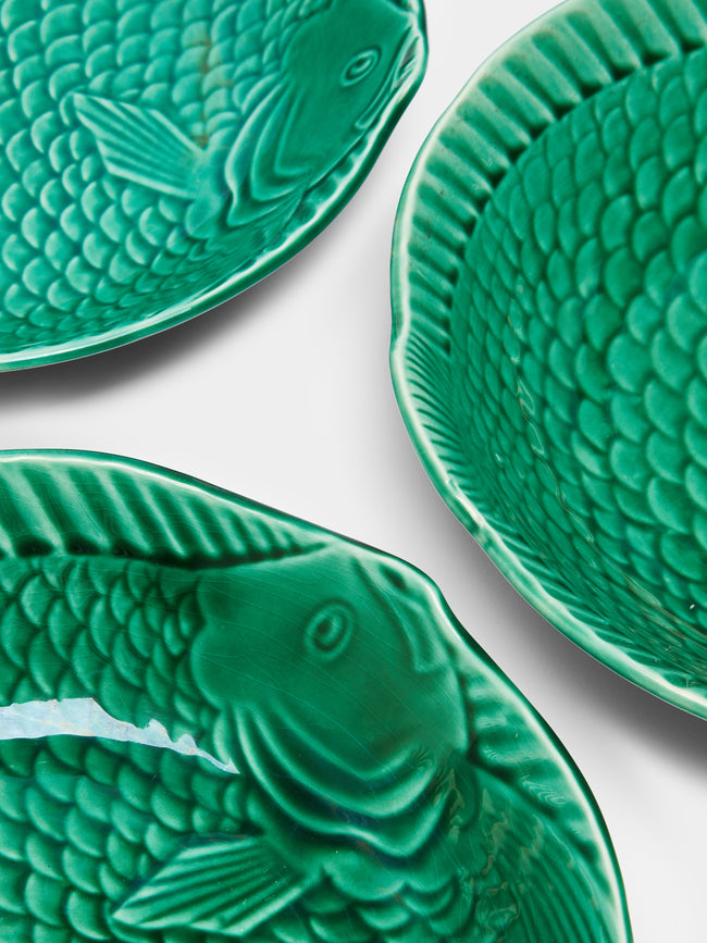 Antique and Vintage - Mid-Century Sarreguemines Ceramic Fish Plates (Set of 6) -  - ABASK