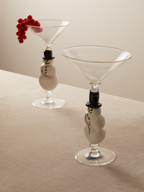 Richard Marquis x Dante Marioni - 2006 Frosty Hand-Blown Martini Glass -  - ABASK