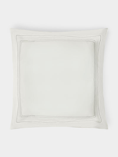 Volga Linen - Hem-Stitch Linen Square Pillowcases (Set of 2) -  - ABASK - 