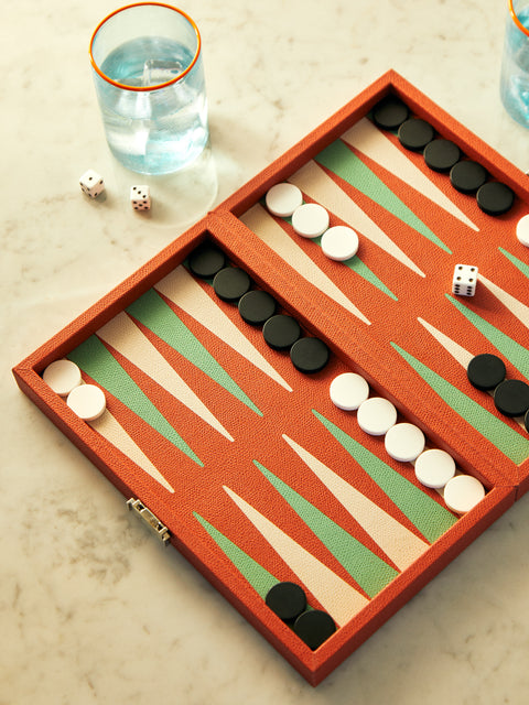 Giobagnara - Phileas Wood Miniature Travel Backgammon Set -  - ABASK