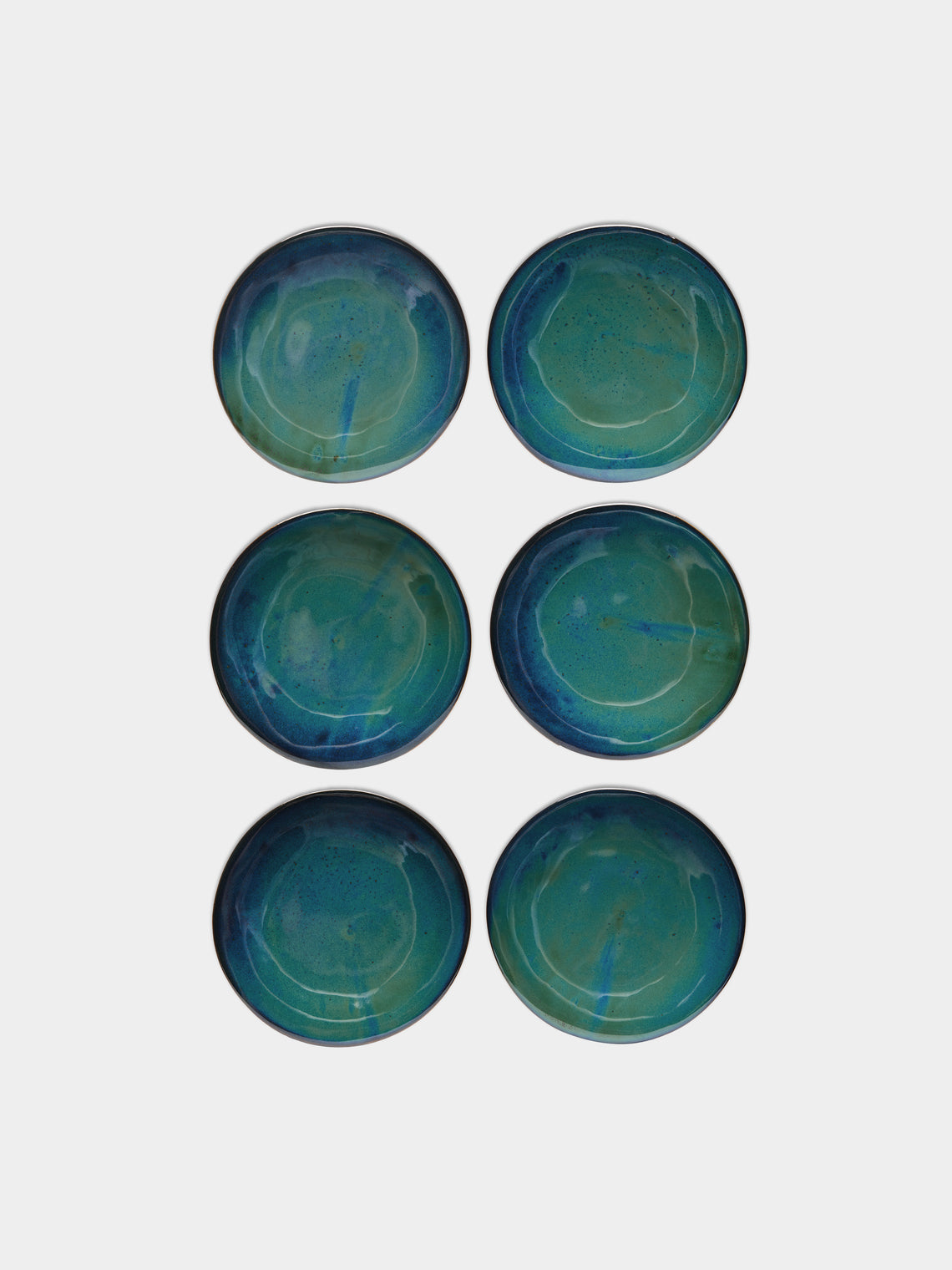 Mervyn Gers Ceramics - Hand-Glazed Ceramic Small Plates (Set of 6) -  - ABASK