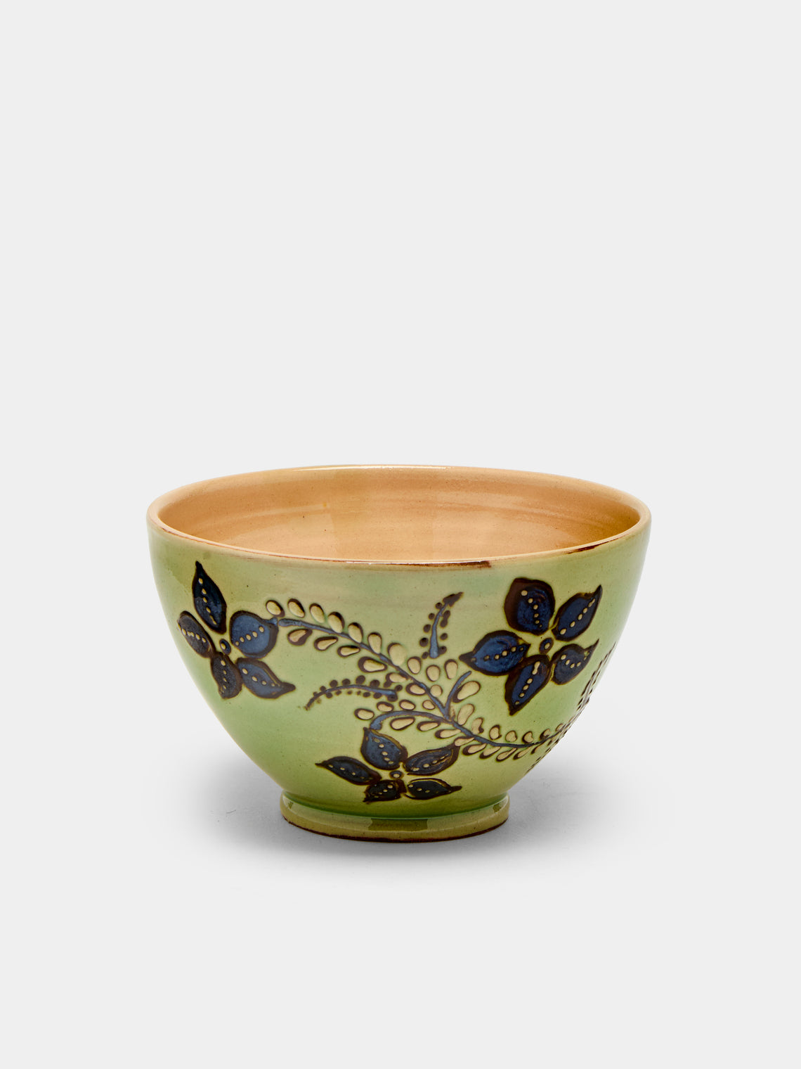 Poterie d’Évires - Flowers Hand-Painted Ceramic Cereal Bowls (Set of 4) -  - ABASK