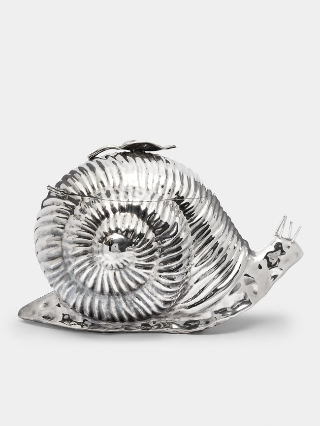 Antique and Vintage - 1970s Teghini Snail Silver-Plated Ice Bucket -  - ABASK - 