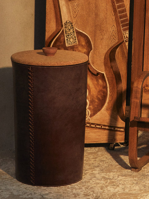 Otis Ingrams - Pithos Leather Laundry Basket -  - ABASK