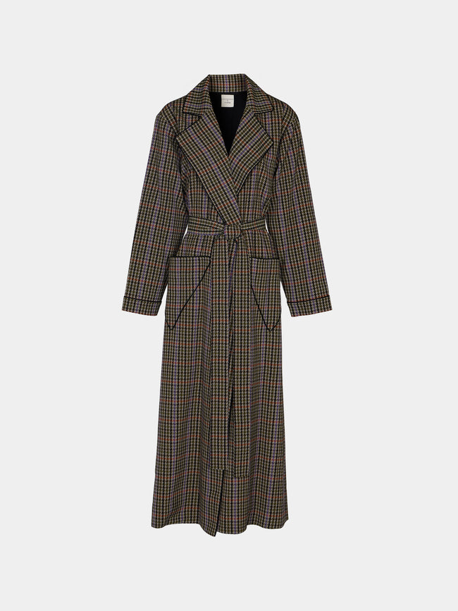 Emilia Wickstead - Georgette Houndstooth Robe -  - ABASK - 