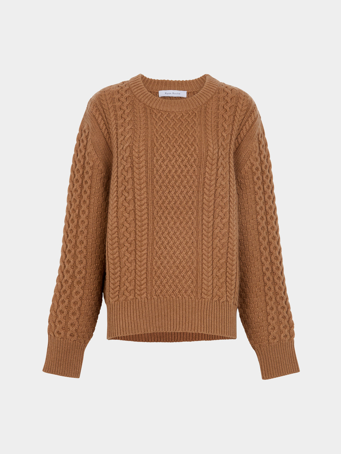 Ryan Roche - Cashmere Cable-Knit Crew-Neck Sweater | Size: S -  - ABASK - 