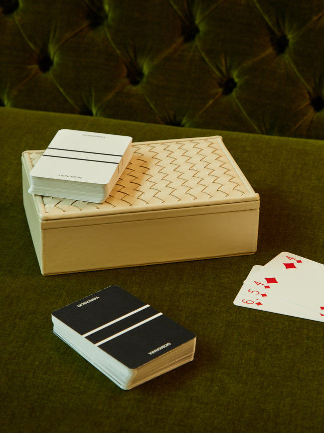 Riviere - Eva Woven Leather Playing Cards Holder -  - ABASK