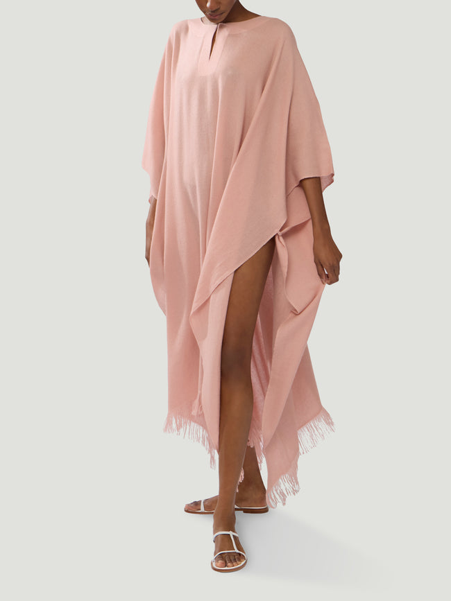 Ryan Roche - Cashmere Kaftan | One Size - Pink - ABASK