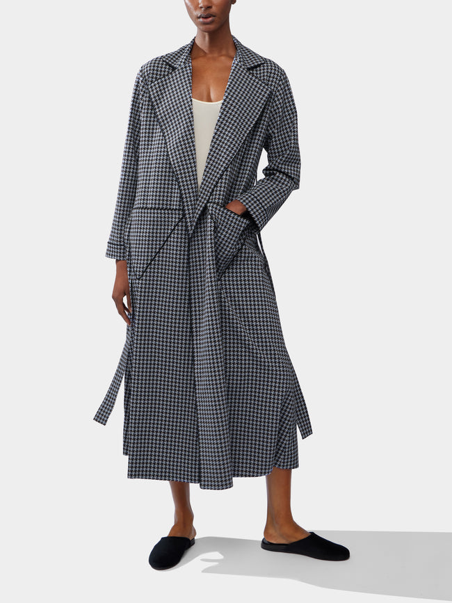 Emilia Wickstead - Georgette Houndstooth Robe -  - ABASK