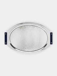 Zanetto - Ebony and Enamelled Silver-Plated Oval Bar Tray -  - ABASK - 