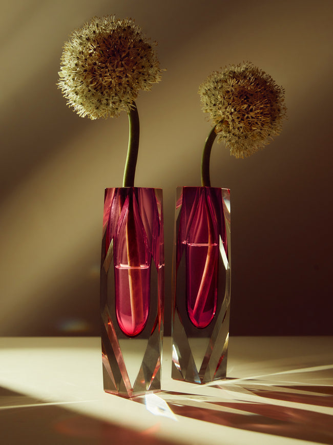 Antique and Vintage - 1970s Sommerso Murano Glass Bud Vases (Set of 2) -  - ABASK
