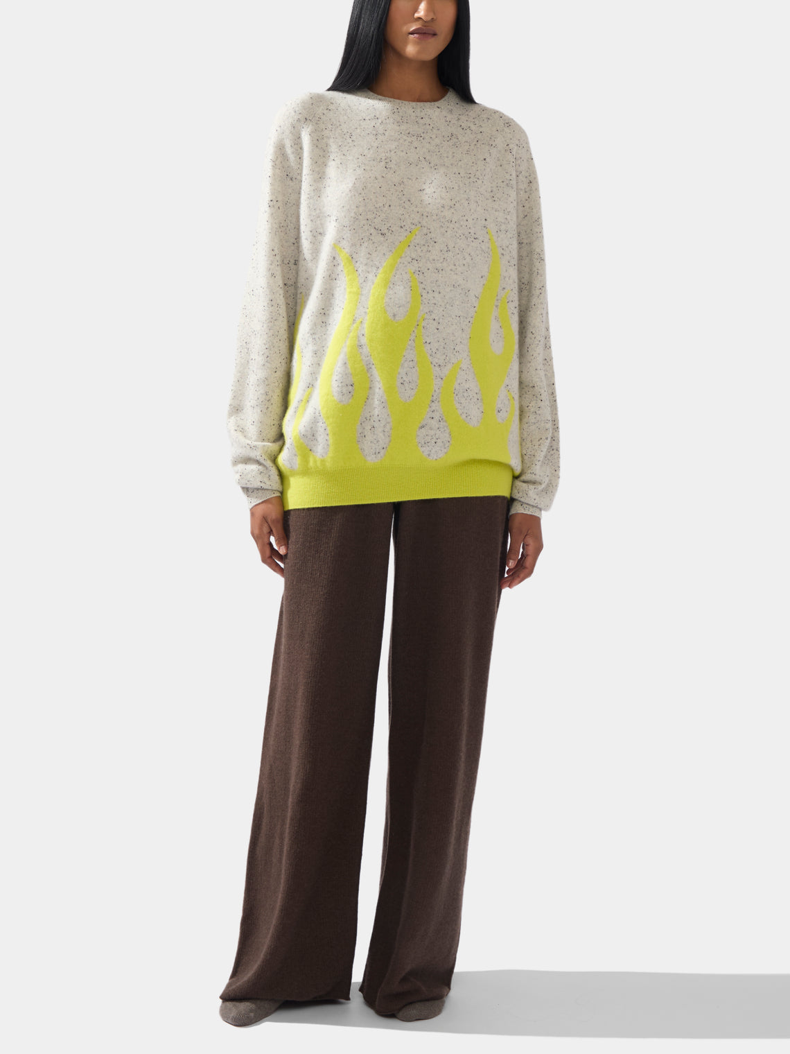 Frenckenberger - Sylvie Fleury Flame Cashmere R-Neck Sweater -  - ABASK