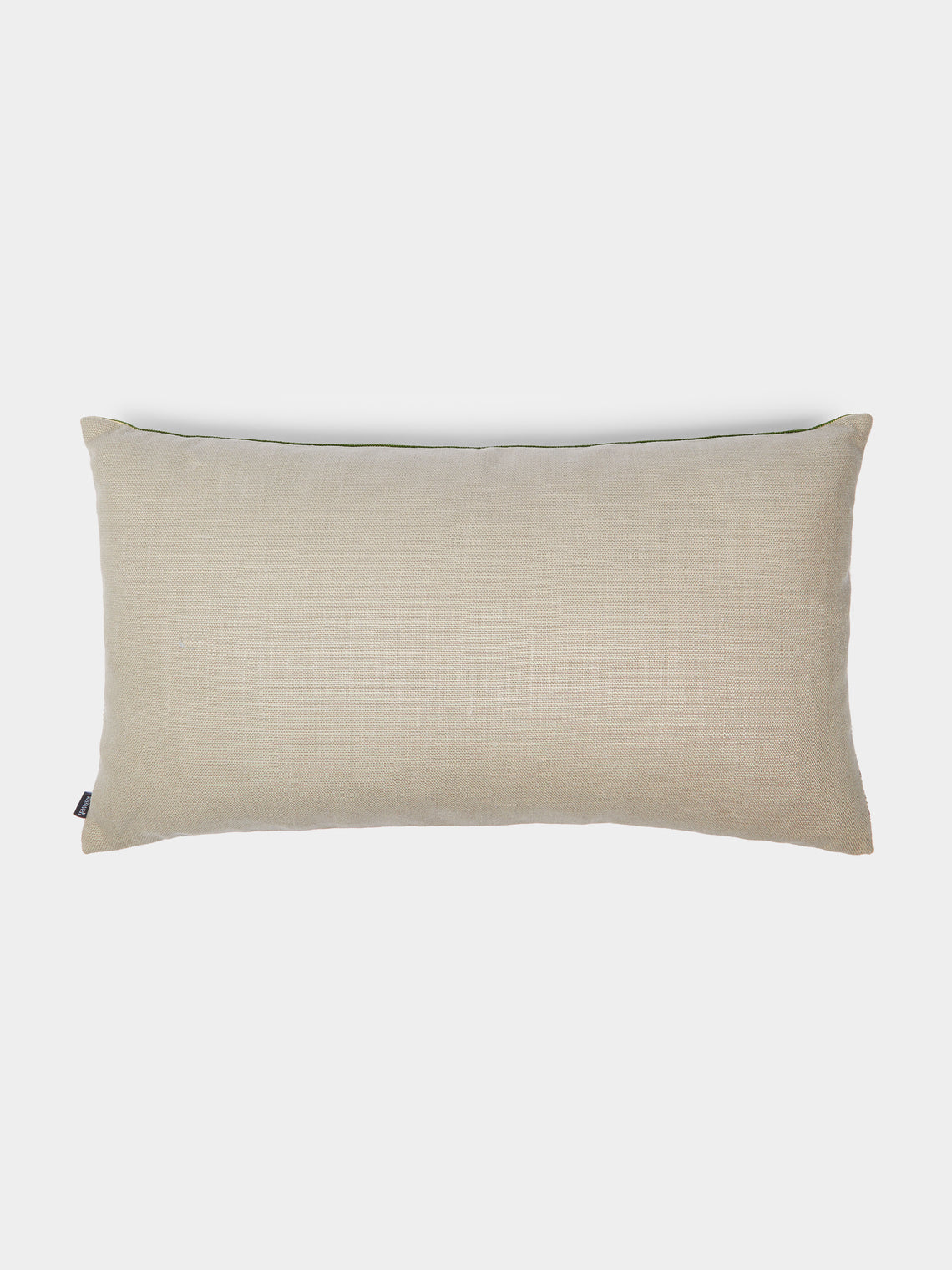 Kissweh - Double Feather Hand-Embroidered Cotton Cushion -  - ABASK