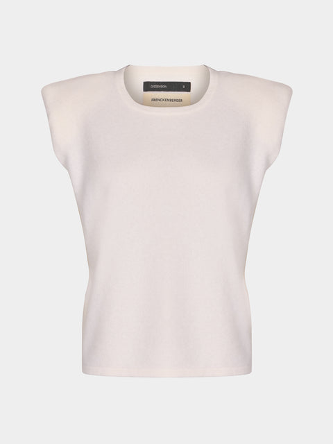 Frenckenberger - SL Mini Shoulder Cashmere Sleeveless Top | Size: XS -  - ABASK - 