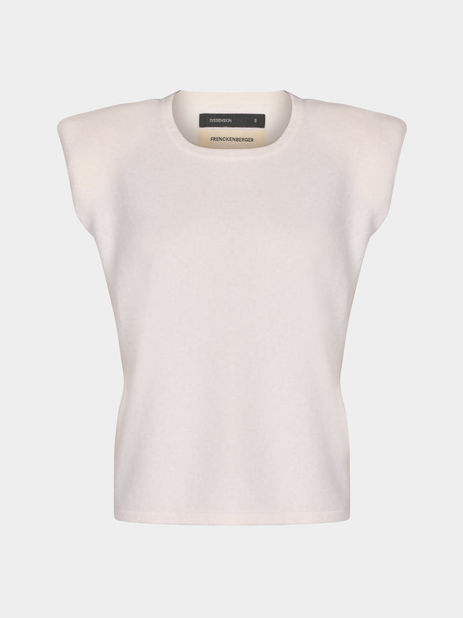 Frenckenberger - SL Mini Shoulder Cashmere Sleeveless Top | Size: XS -  - ABASK - 