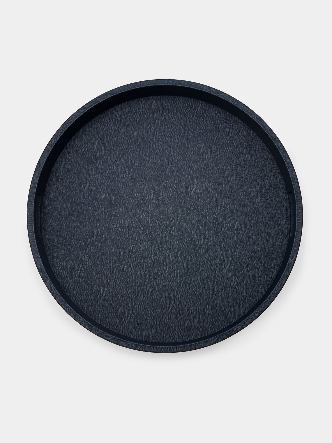 Giobagnara - Polo Leather Round Tray with Handles -  - ABASK - 