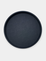 Giobagnara - Polo Leather Round Tray with Handles -  - ABASK - 