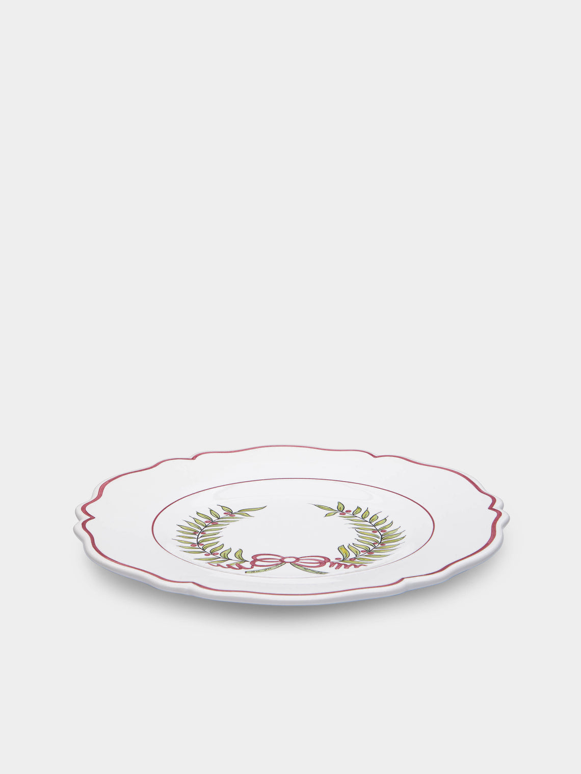 Bourg Joly Malicorne - Strasbourg Wreath Hand-Painted Ceramic Dessert Plates (Set of 4) -  - ABASK